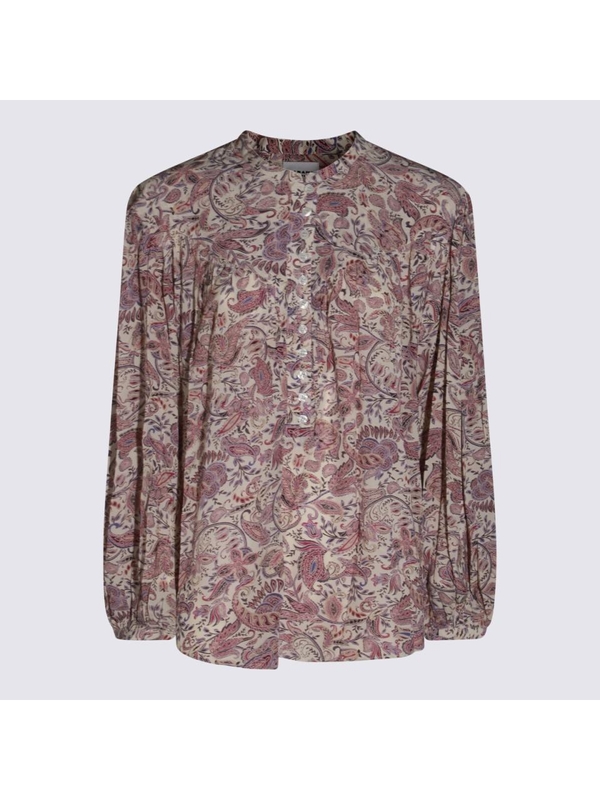 이자벨마랑 에뚜왈 SS25 MARANT ETOILE Shirts 25PHT0562FAC1J02EECPE ECRU/PURPLE