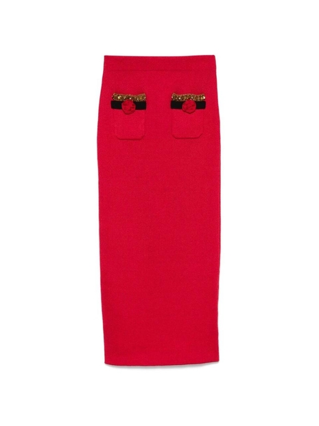 셀프포트레이트 SS25 Skirt Self Portrait RS25-972MSK-R  RED One Color