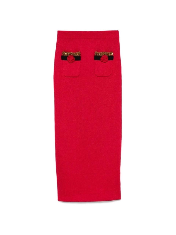 셀프포트레이트 SS25 Skirt Self Portrait RS25-972MSK-R  RED One Color