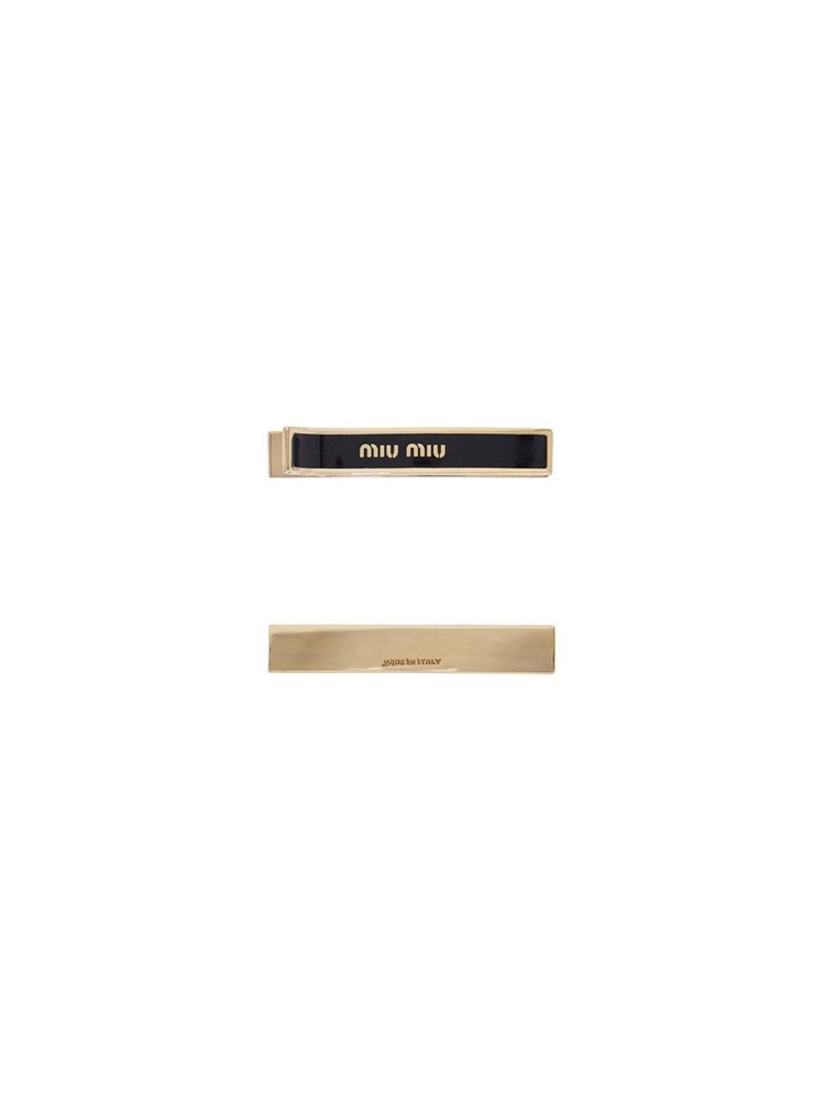 미우미우 SS25 enamel hair clips 5JF136 2F6T NERO