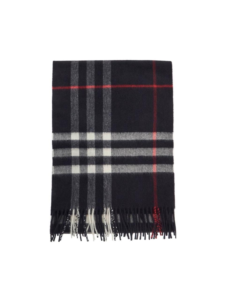 버버리 SS25 check cashmere scarf 8076582 NAVY