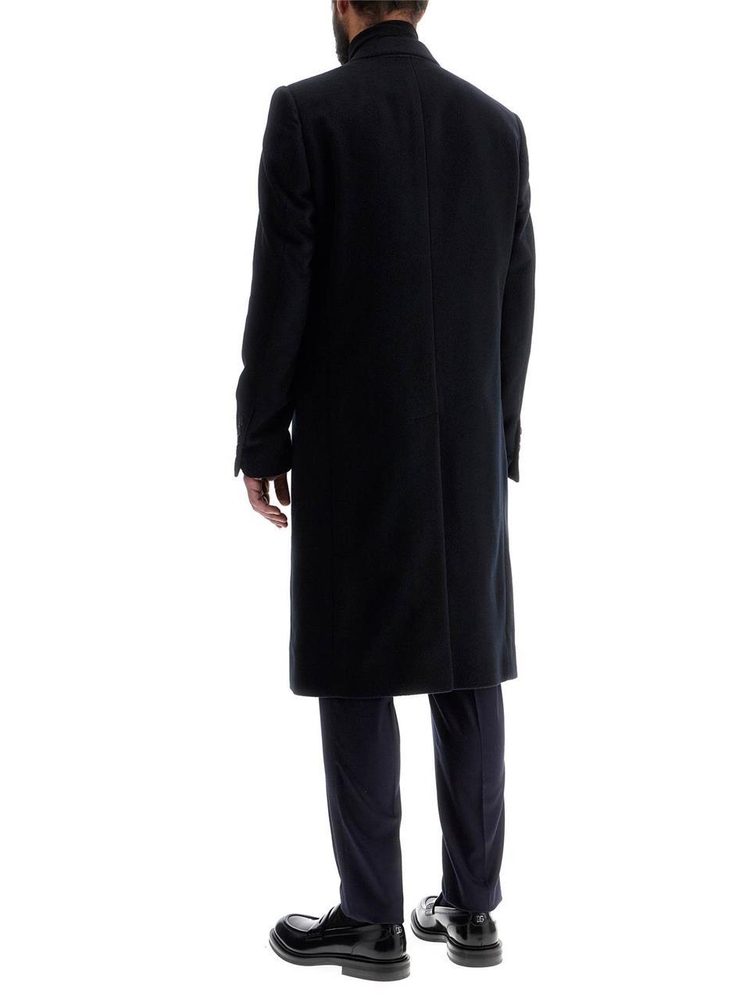 돌체앤가바나 FW24 single-breasted cashmere coat G039AT GI248 BLU SCURISSIMO 1