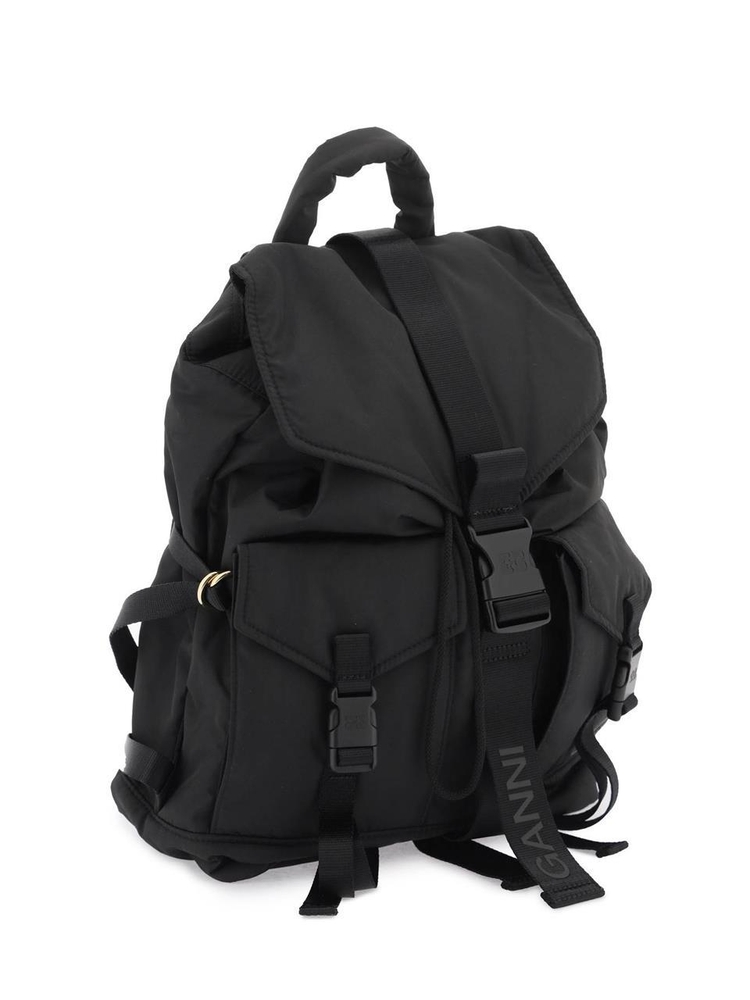 가니 SS25 nylon backpack for everyday A4755 BLACK