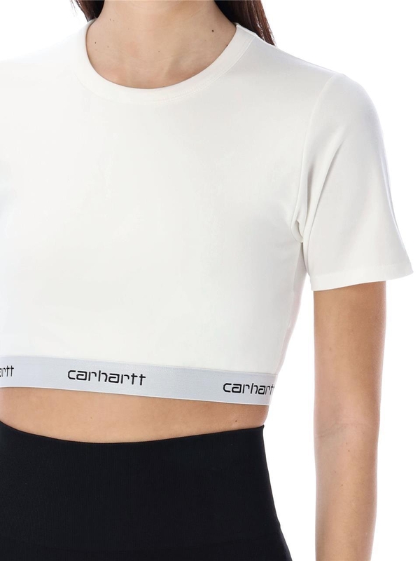 칼하트 FW24 Carhartt W SCRIPT CROP TOP I03322202XX White