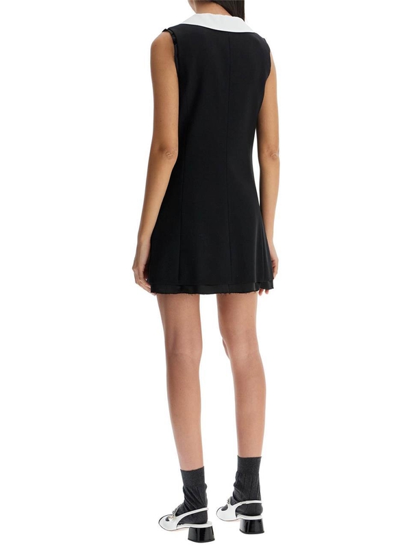 미우미우 SS25 sleeveless mini wool dress MF5620 1R1 NERO