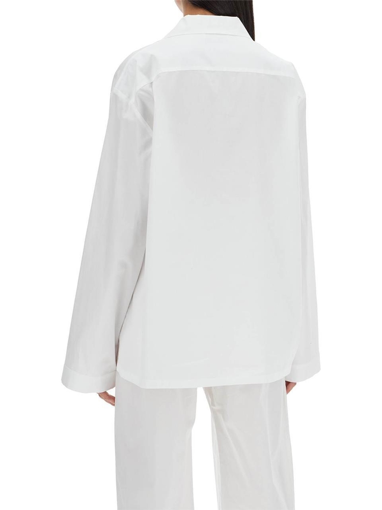 미우미우 SS25 poplin pajama shirt for MK1884 15UL BIANCO