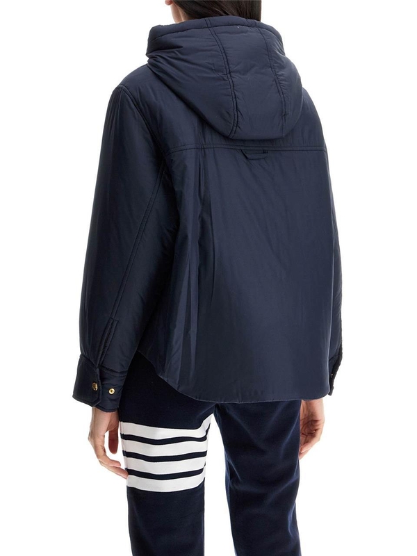 톰 브라운 FW24 padded jacket with hood FBD060X F0241 NAVY