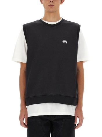 스투시 FW23 SWEAT VEST. FA118524_BLAC BLACK