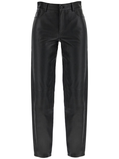 토템 FW24 five-pocket leather pants 244 WRB0229 LE0083 BLACK 001