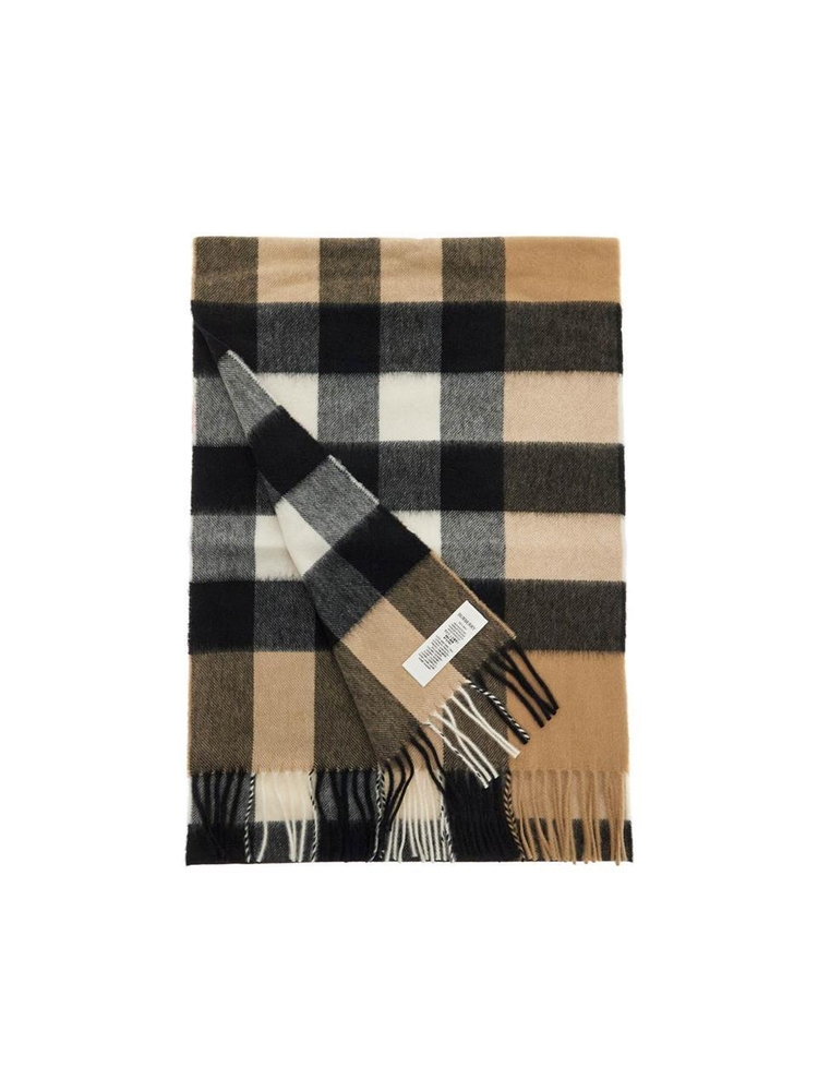 버버리 SS25 cashmere tartan scarf 8077890 ARCHIVE BEIGE