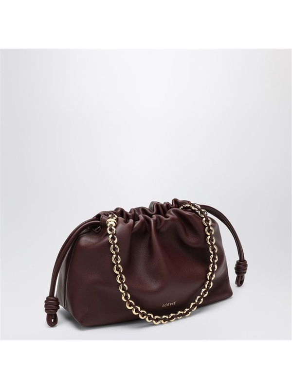 로에베 SS25 Loewe Flamenco Purse burgundy leather bag A411FCRX02LE Burgundy