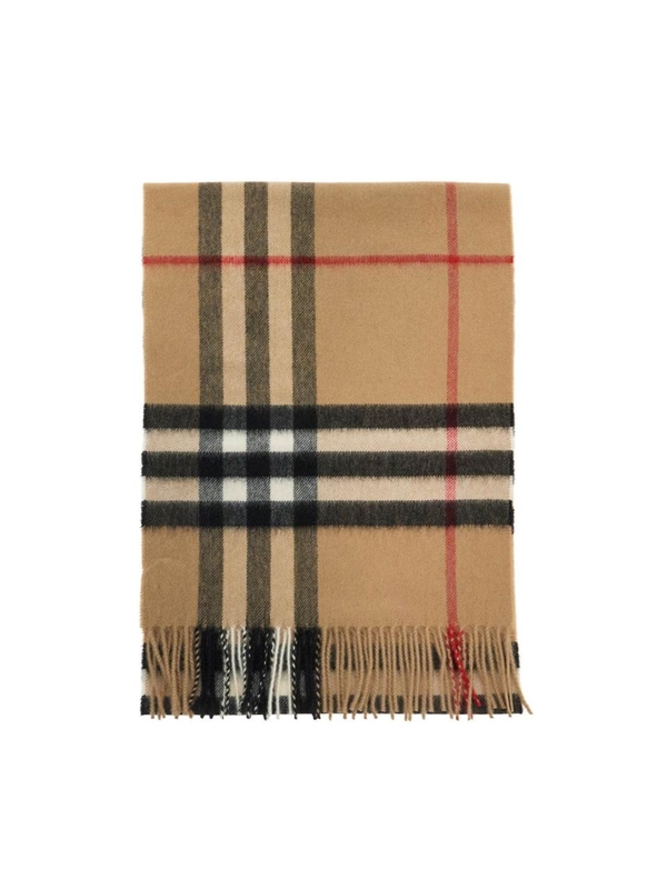 버버리 SS25 cashmere giant check scarf 8076576 ARCHIVE BEIGE