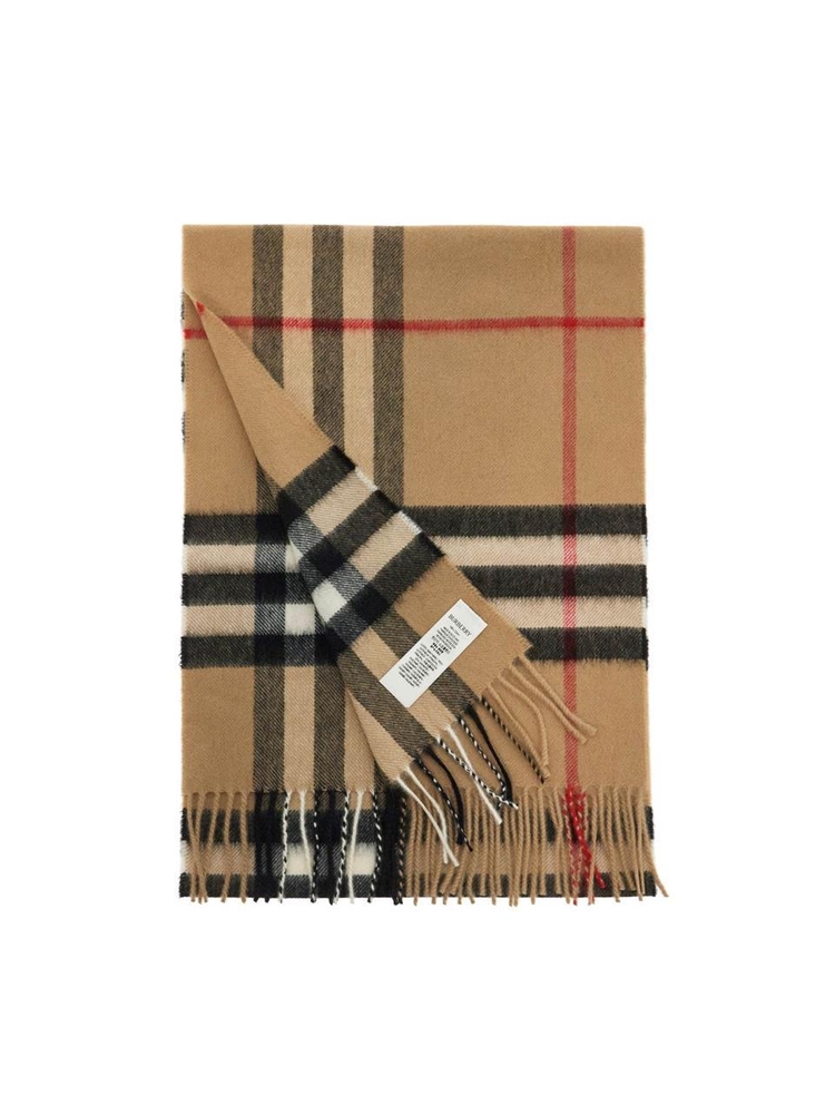 버버리 SS25 cashmere giant check scarf 8076576 ARCHIVE BEIGE