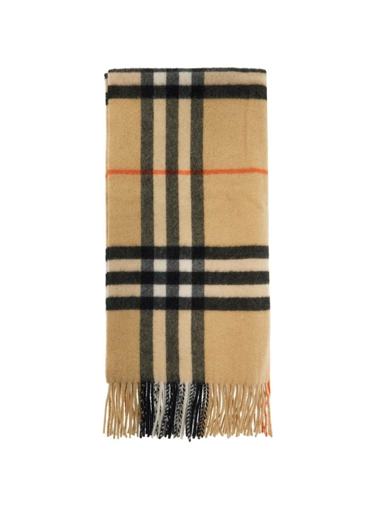 버버리 SS25 ered cashmere wide scarf 8085931 SAND