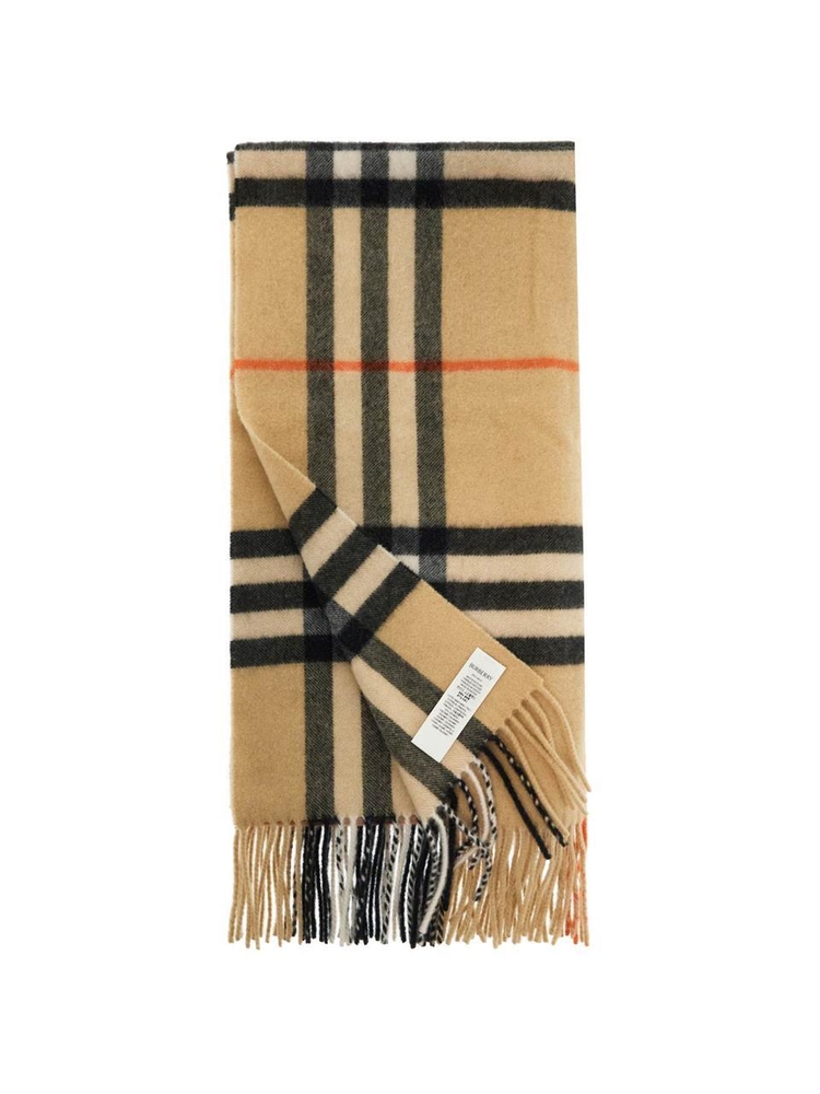 버버리 SS25 ered cashmere wide scarf 8085931 SAND