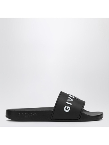 지방시 SS25 Givenchy Black slippers with logo BH301TH1H4 Black