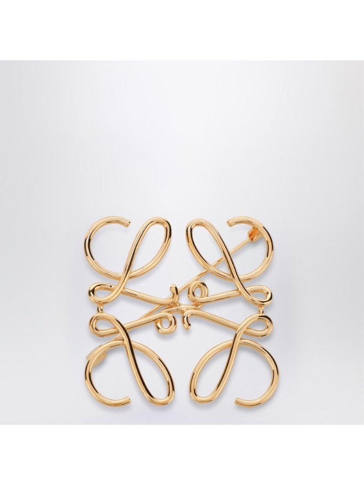 로에베 SS25 Loewe Anagram brooch in gold metal 111.25.020PR Metal