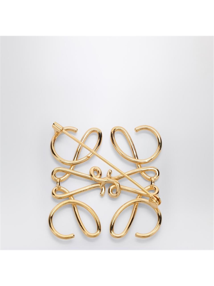 로에베 SS25 Loewe Anagram brooch in gold metal 111.25.020PR Metal