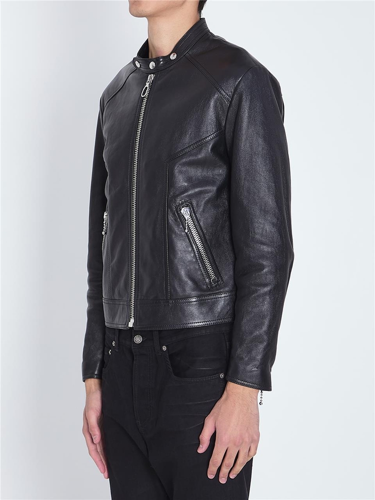 셀린느 FW24 Biker jacket in lambskin 2EK60619V_38NO BLACK