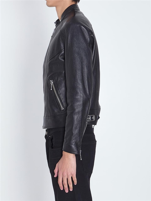 셀린느 FW24 Biker jacket in lambskin 2EK60619V_38NO BLACK