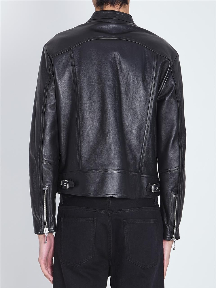 셀린느 FW24 Biker jacket in lambskin 2EK60619V_38NO BLACK