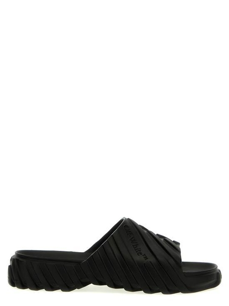 [해외배송] 24SS 오프화이트 뮬 슬리퍼 OMIC018S24MAT00110101010 Black