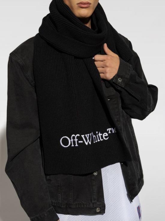 [해외배송] 24FW 오프화이트 머플러 스카프 OMMA052C99KNI0011001 Black