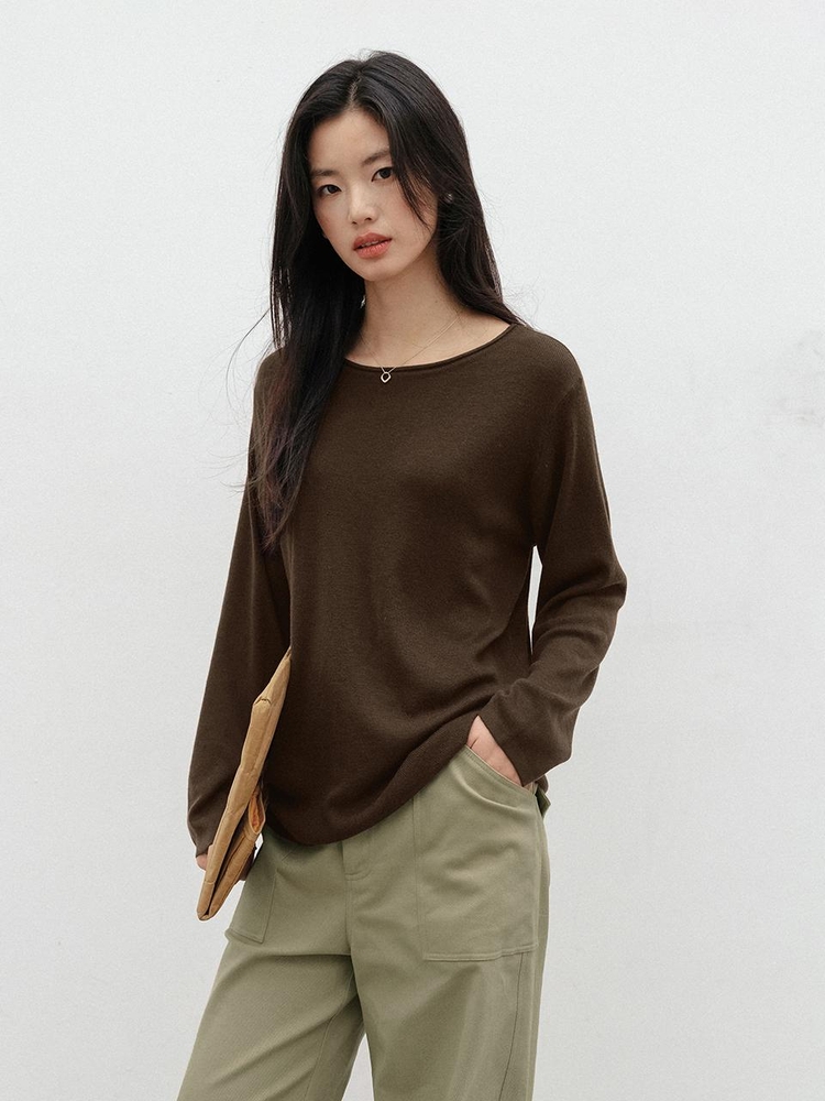 LS_Casual loose knit top_2color