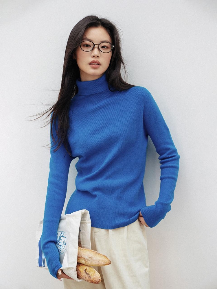 LS_Turtleneck slim knit top_3color