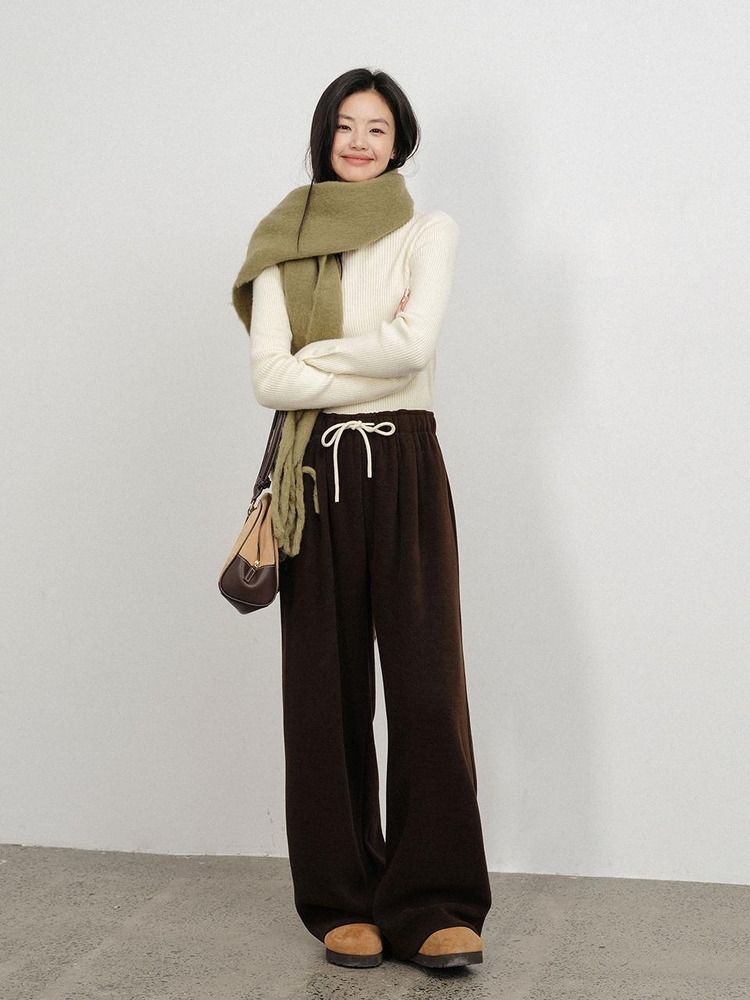 LS_Casual soft long banding pants