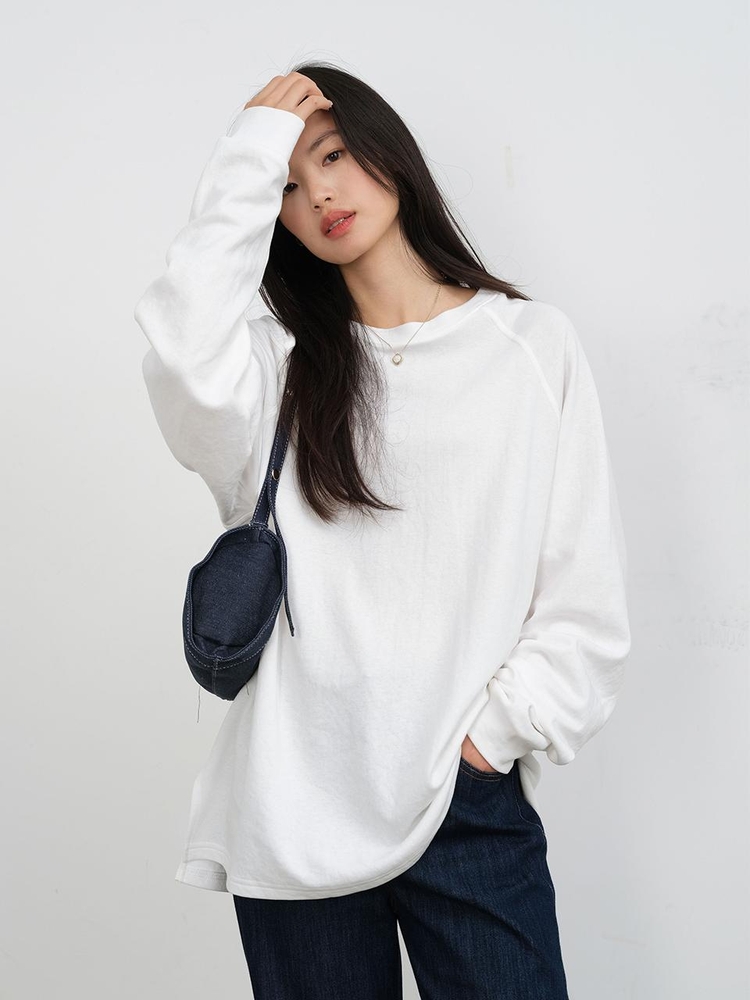 LS_Basic white long sleeve top