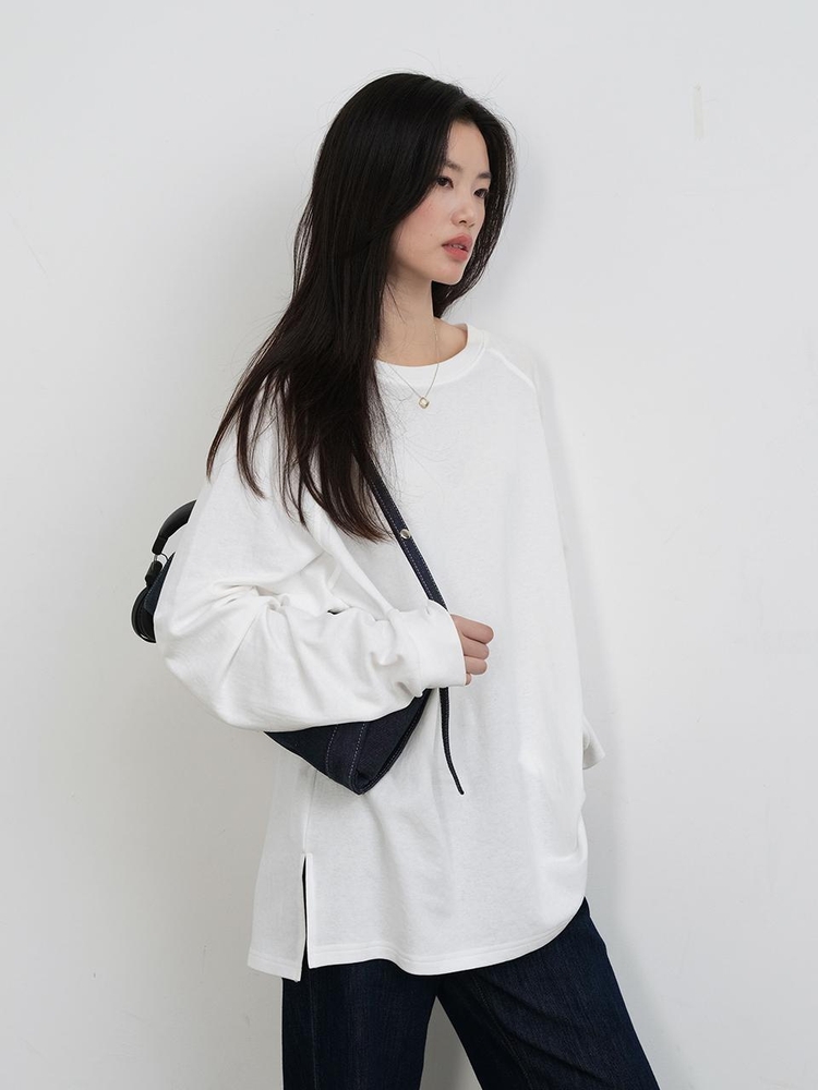 LS_Basic white long sleeve top