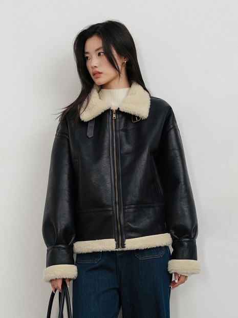 LS_Fur leather mustang jacket