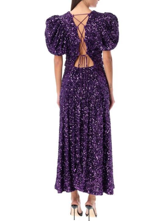 [해외배송] 24SS 로테이트 바이 크리스텐슨 미디 원피스 24P1115792073SEQUIN 193540 PURPLE MAGIC