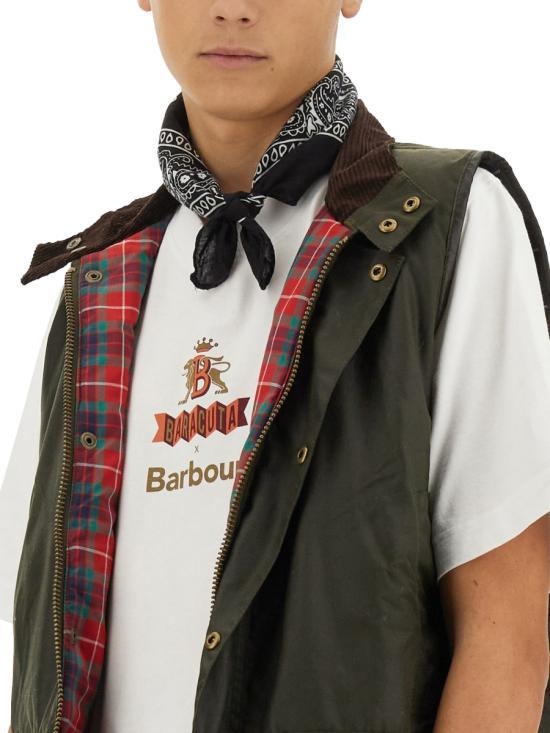 [해외배송] 24FW BARACUTA X BARBOUR 반팔 티셔츠 BRTEE0018 UT2890800 WHITE