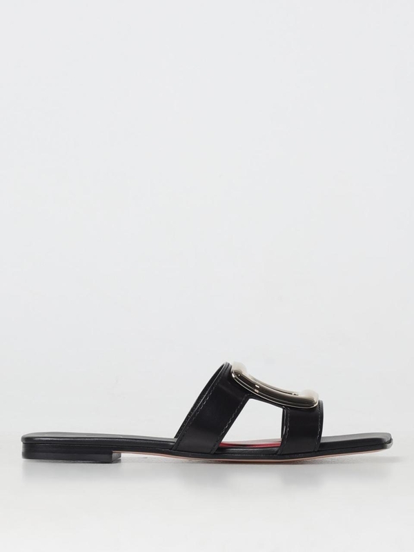 로저비비에 FW24 Roger Vivier Leather Mules with Decorative Buckle RVW74738070BSS B999 Black