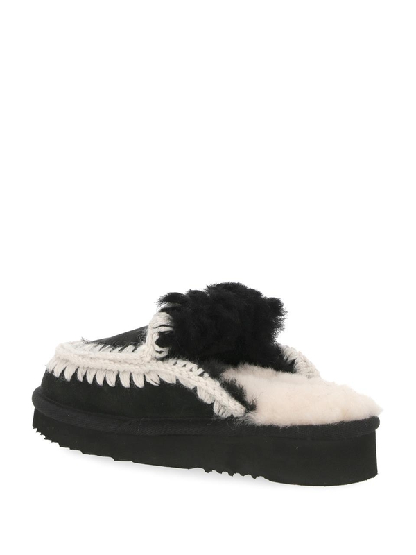 모우 FW24 Mou Boots Black FW101125ABKWHI Black