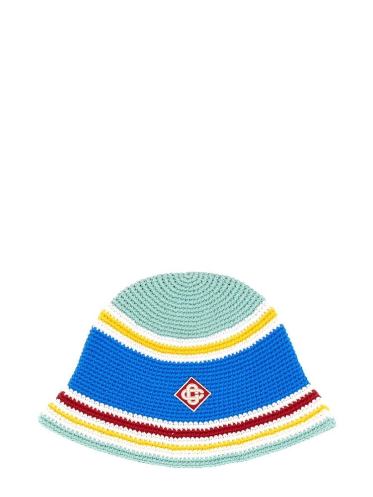 카사블랑카 FW24 BEANIE HAT APF24-HAT-057_01BLUMULTI BLUE