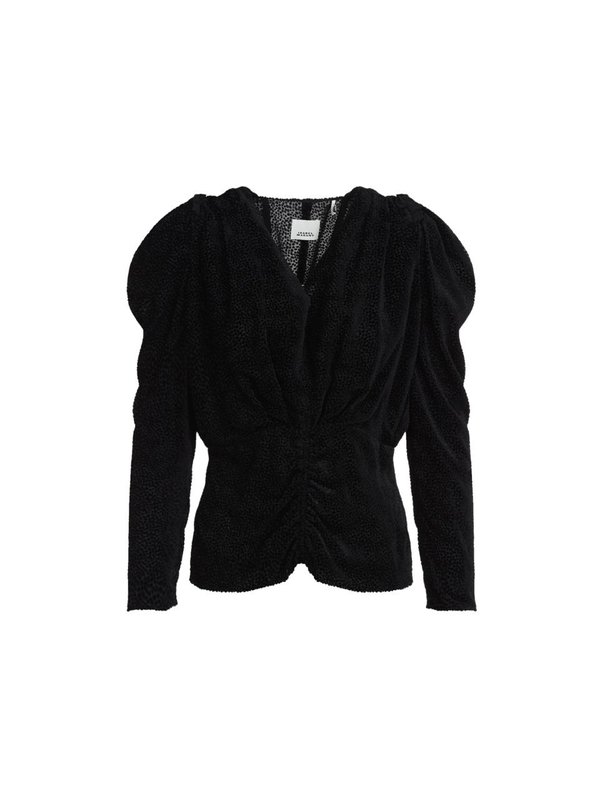 이자벨마랑 FW24 Isabel Marant Marlin Blouse HT0534FA.B4J02I Black