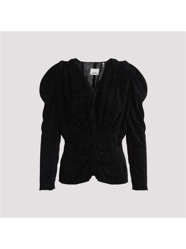 이자벨마랑 FW24 Isabel Marant Marlin Blouse HT0534FA.B4J02I Black