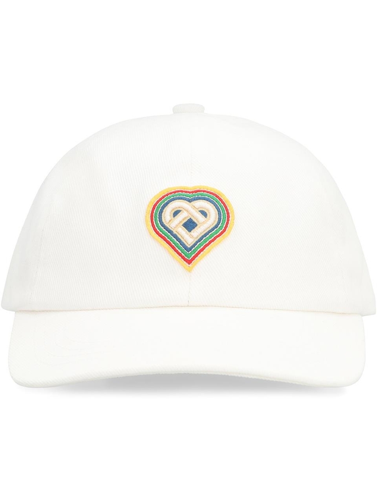 카사블랑카 FW23 Logo baseball cap AF23HAT00205_05 White