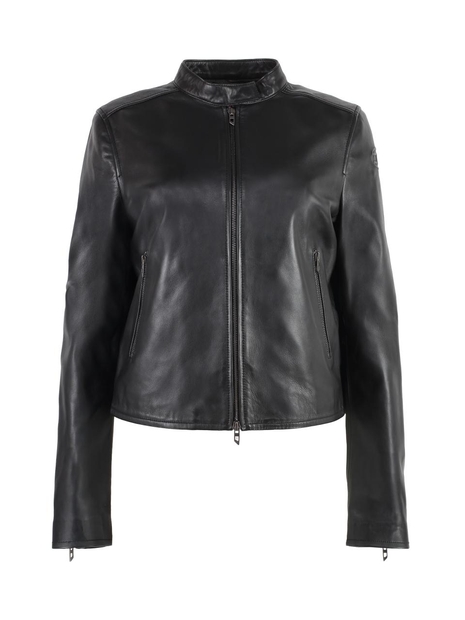 디젤 FW24 L-Ayla leather biker jacket A145650AJIR_9XX black