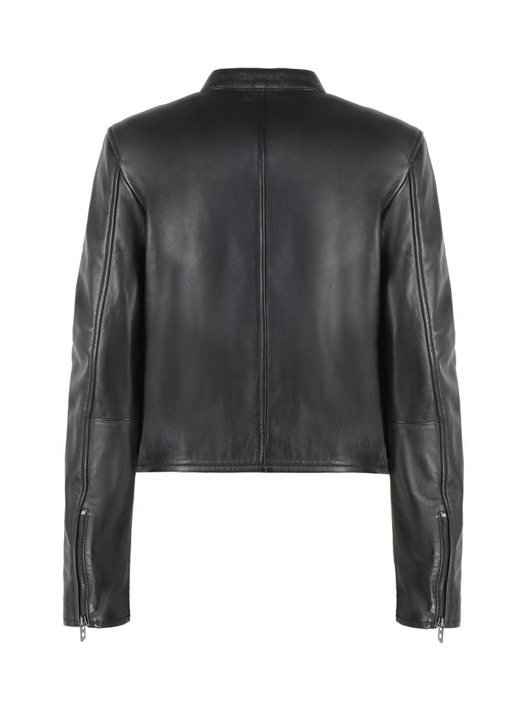 디젤 FW24 L-Ayla leather biker jacket A145650AJIR_9XX black