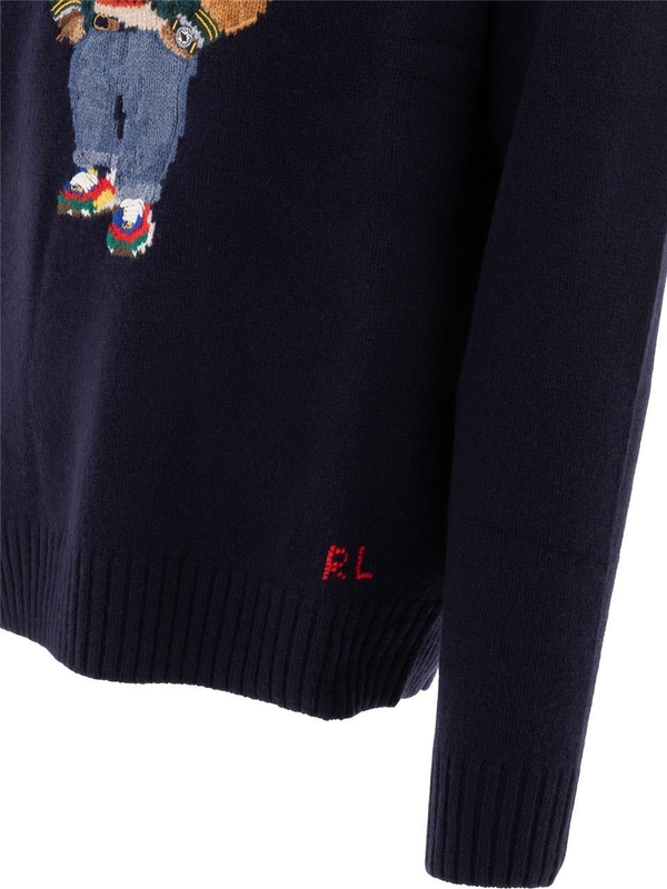 폴로 랄프로렌 FW24 Knitwear 710946138001BEAR NAVY Blue