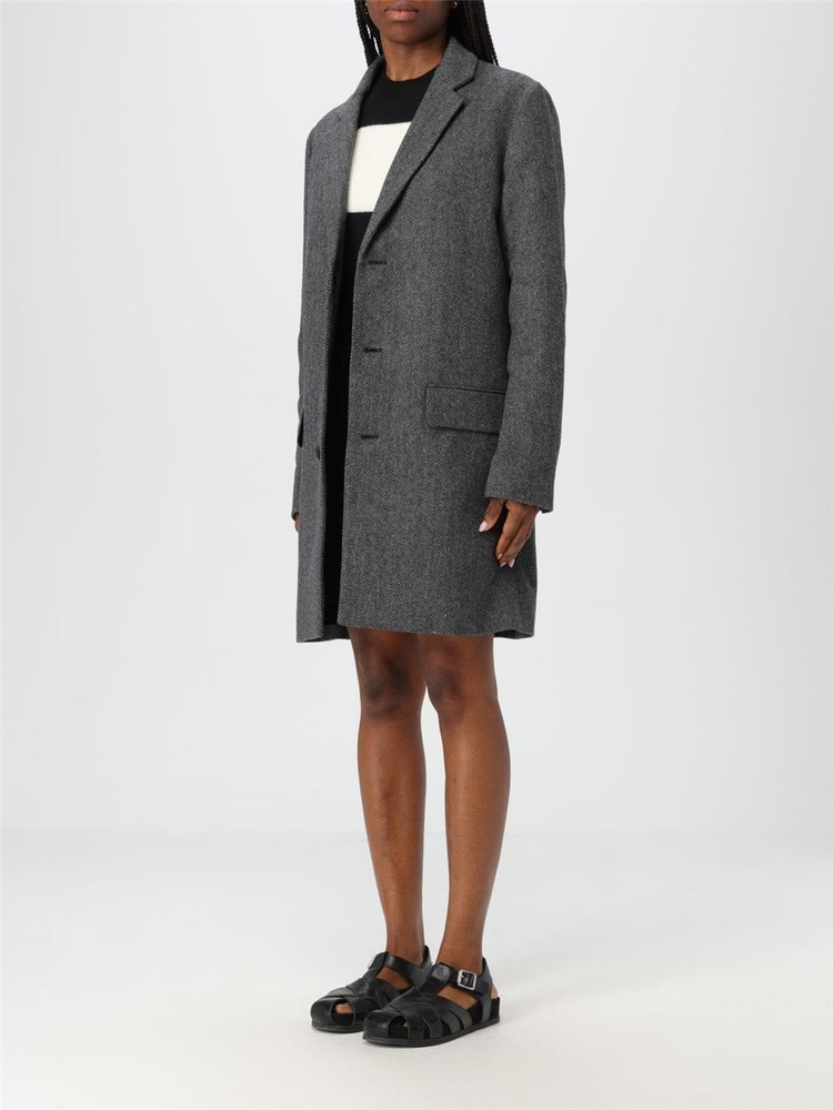 아페쎄 FW24 APC Wool Blend Coat WOARAH01304 LAD Anthracite