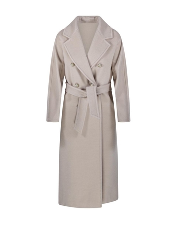 막스마라 SS25 TICINO DOUBLE BREASTED COAT 2511011021600 Nude & Neutrals