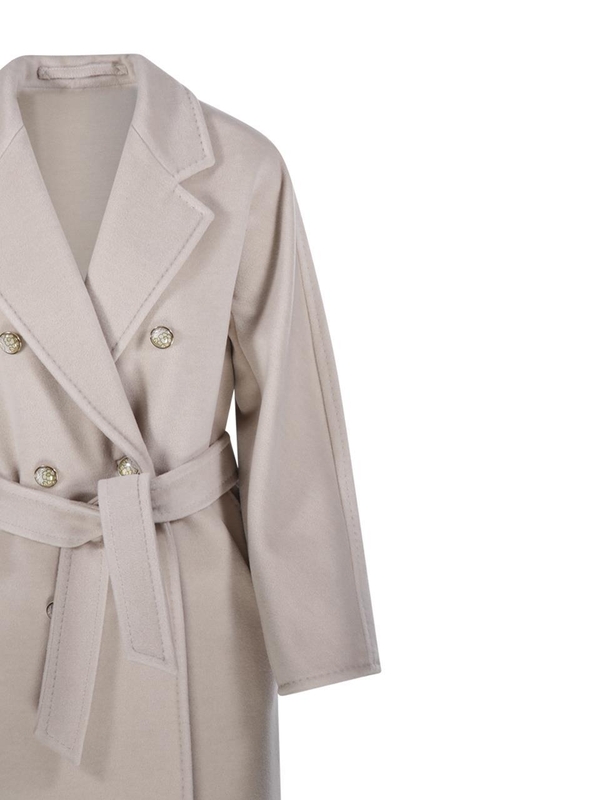 막스마라 SS25 TICINO DOUBLE BREASTED COAT 2511011021600 Nude & Neutrals