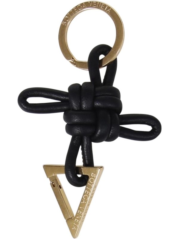 보테가베네타 SS25 TRIANGLE KEY RING 619100.V0050 Black