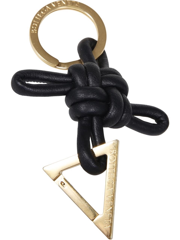 보테가베네타 SS25 TRIANGLE KEY RING 619100.V0050 Black