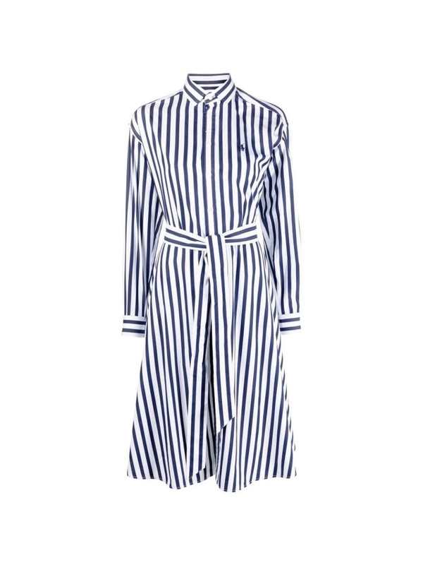 랄프 로렌 SS25 Dress Ralph Lauren 211891428001  NAVWH BLUE/WHITE